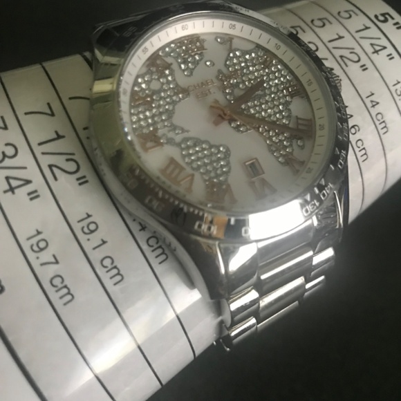 Michael Kors Silver Tone Ladies Layton Chronograph Stainless Steel Watch MK5958 - Picture 10 of 15